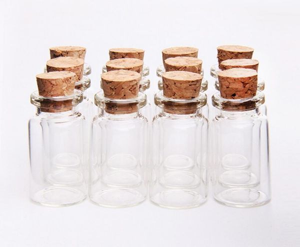 

storage bottles & jars quevinal 500 pcs/lot 7ml clear small cute mini cork ser glass containers wishing bottle craft