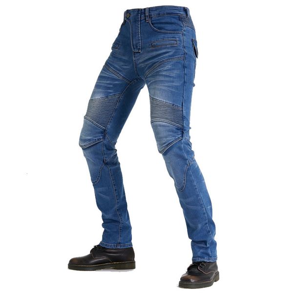 

men fashion skinny 2021 biker jeans brand motorbikes denim broek for, Blue