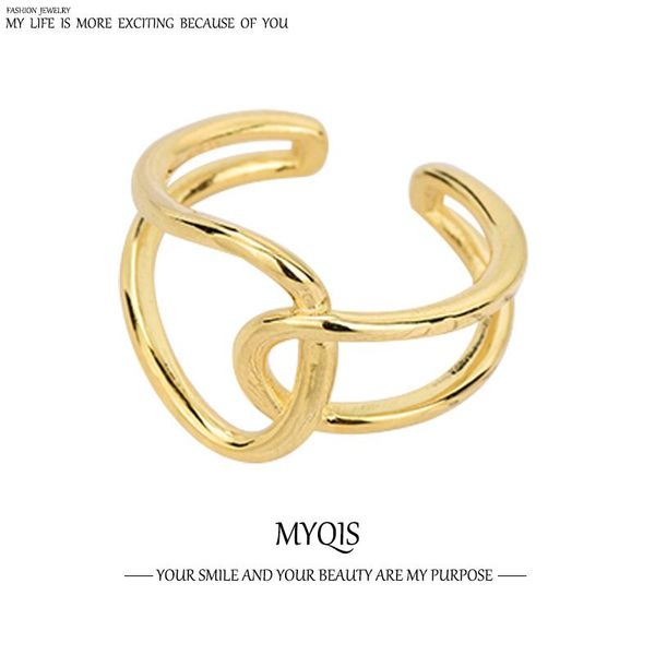 

wedding rings vintage ring hollow cross stamp s925 2021trend for women open cuff bague engagement adjustable couple finger jewelry, Slivery;golden