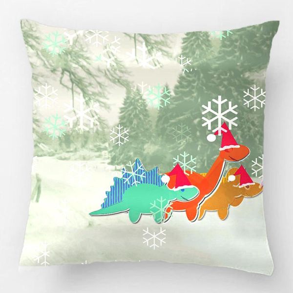 

cute cartoon dinosaurs merry christmas wedding decorative cushion cover pillow case customize gift for car sofa seat pillowcase cushion/deco