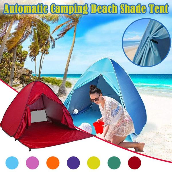 

portable automatic set-up camping beach shade tent outdoor uv protection tents suitable for hiking tourism and shelters