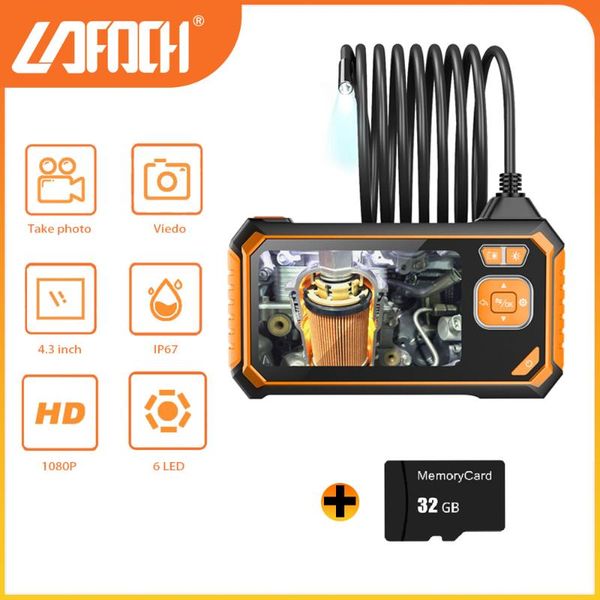 

cameras hd digital industrial endoscope 4.3'' lcd screen 8mm ip67 waterproof underground cavern exploration camera,with 32gb tf card