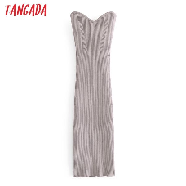 

fashion women solid strapless knit arrival ladies slim dress vestidos 3h171 210416, Black;gray