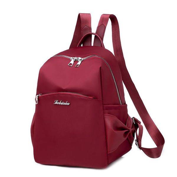 

backpack 2021 korean double shoulder bow women's bag nylon large capacity multifunctional leisure