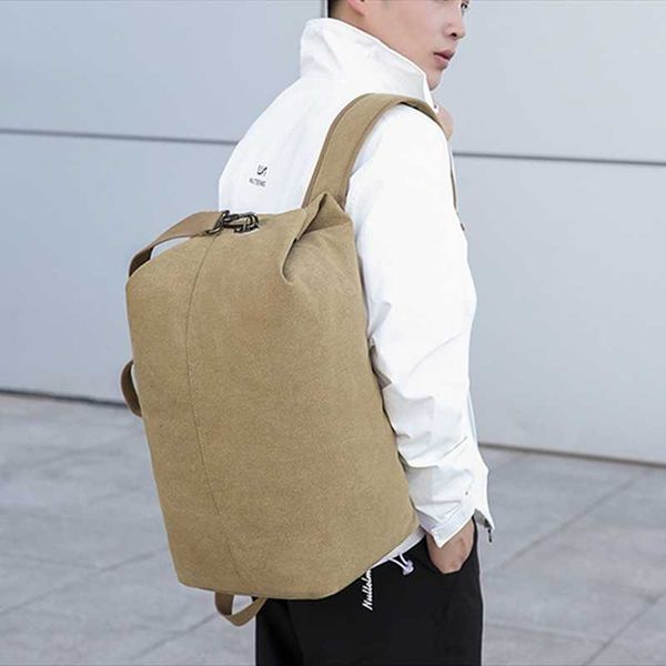 

large capacity travel climbing bag tactical military backpack women army bags canvas bucket shoulder sports male outdoor