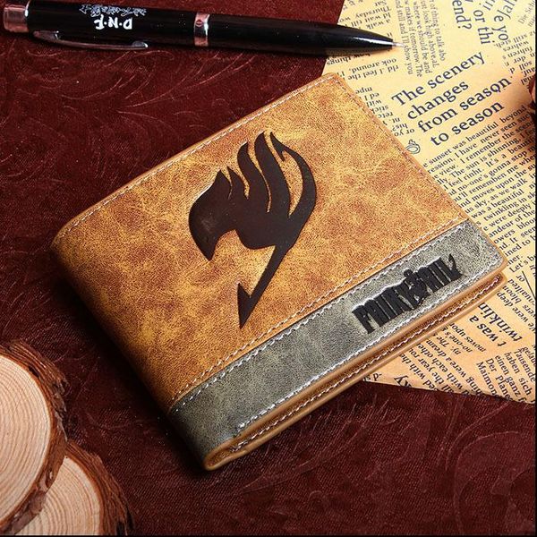

pu wallet printed with japan anime fairy tail magic association mark, Red;black