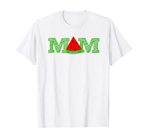 

mom watermelon funny summer fruit t-shirt mother day, White;black