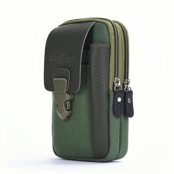 

waist bags male casual zipper men small solid color card holder 4 inch phone packs belt fanny purse