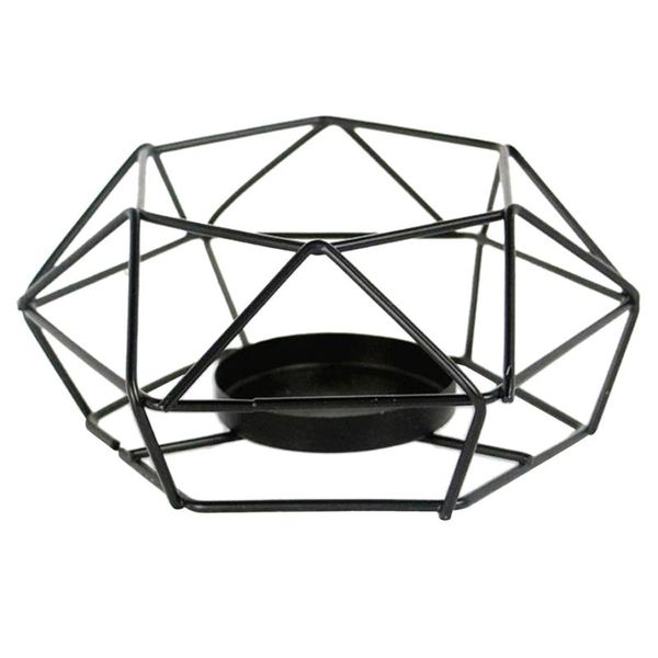 

candle holders iron 3d geometric holder tealight mood light lantern party decor