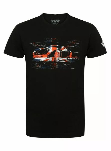 

tvr tuscan t-shirt official merchandise man flag british car enthusiast, White;black