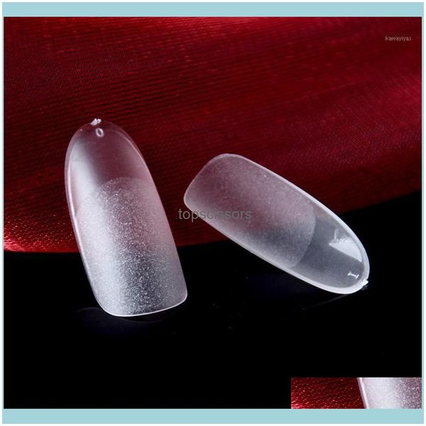 Nails Art Salon Health Beautygel Frosted False Nail Tips Rough Matte Inside Fashion Abs Finger Tips1 Drop Delivery 2021 1Adcu