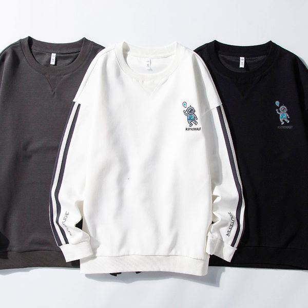 

men's sweaters hoodie, men's round neck sportswear, harajuku and hip-hop style, fashion brand, White;black