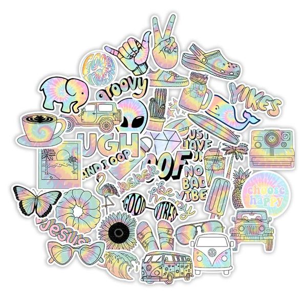 

50pcs gradual change doodles suitcase sticker lapscooter guitar car fridge children's toy scrapbook animated gift wrap