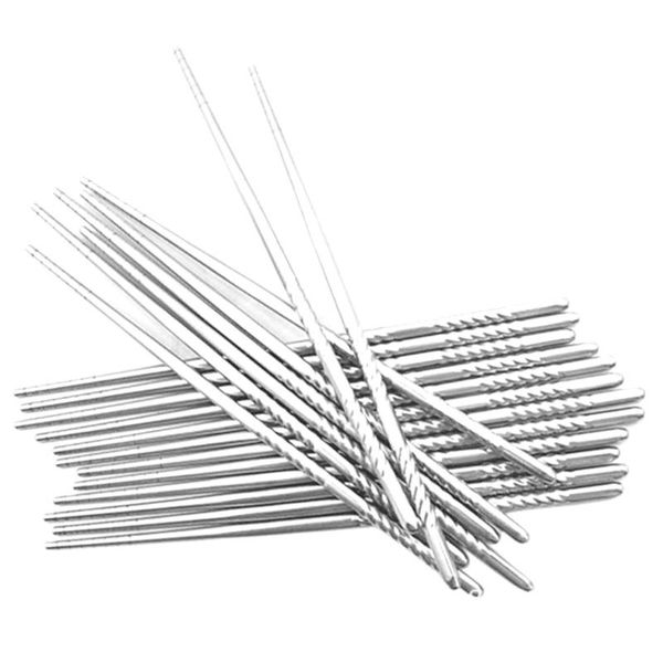 

chopsticks 20 pairs stainless steel practical anti-scalding serving tableware for home restaurant