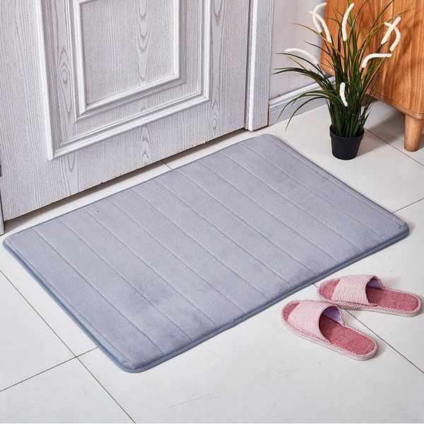 

carpets rectangle coral velvet floor mat bathroom and toilet absorbent non-slip kitchen door polyester fiber