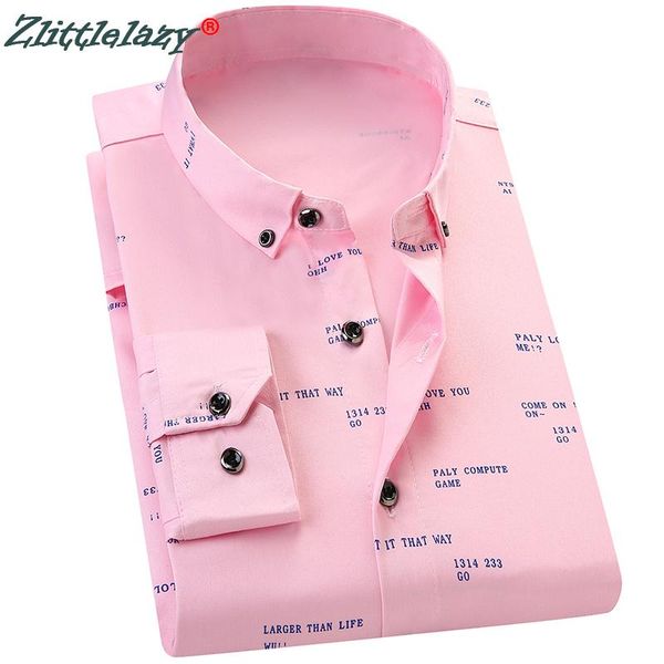 

men's casual shirts men dress shirt letter print design slim fit long sleeve mens clothing camisa masculina comfortabl 06023, White;black