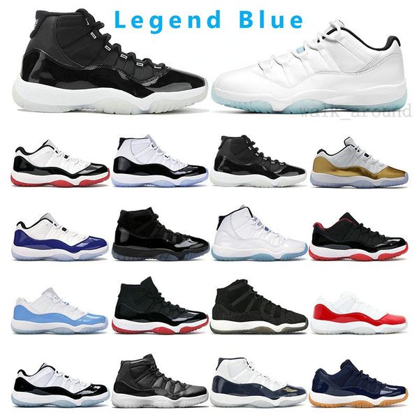

2021 mens basketball shoes 11s jumpman 11 legend blue 25th anniversary bred concord 45 low barons space jam women rose gold sports sneakers