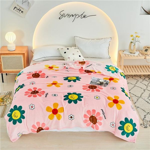 

blankets lrea sunflower blanket throw the sofa warm fashion striped bedspreads cover on bed