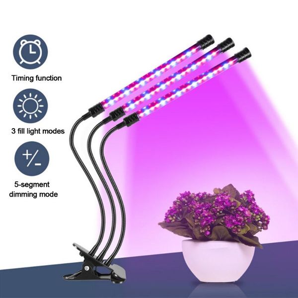 

full spectrum led grow light timing phyto lamp for seedling indoor vegetable flower plants tent box dimming fitolampy lights