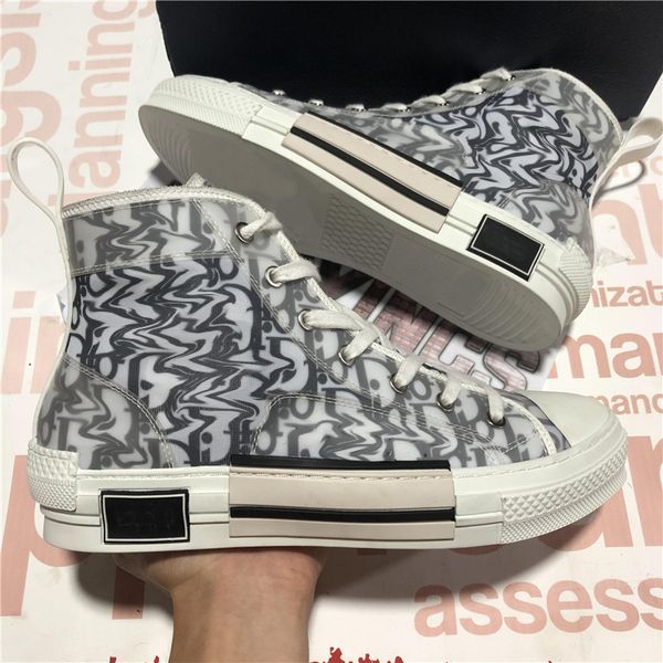 

new mens women brand oblique shoes high flat platform genuine leather breathable soft casual sneakers fashion designer canvas trainers sneak, Black