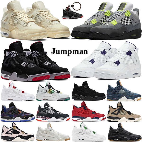 

white xsail 4 4s jumpman basketball shoes men women se neon metallic purple green orange rasta athletic sneakers black cat 2021 trainers