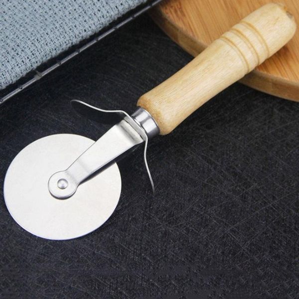 

stainless steel cutter pizza knife cake tools wheels scissors ideal for pizza, pies, waffles and dough cookies baking & pastry