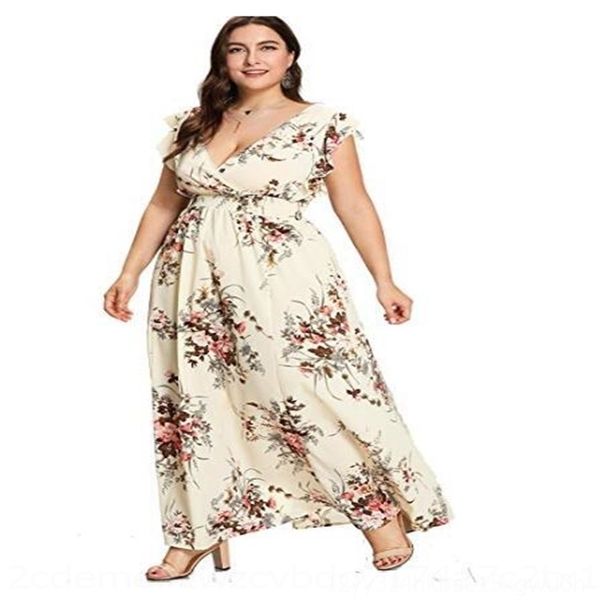 

4ts 2020large chiffon short print spring summer 2020large women's dresswomen's sleeve dresschiffon plus size dresses short sleeve