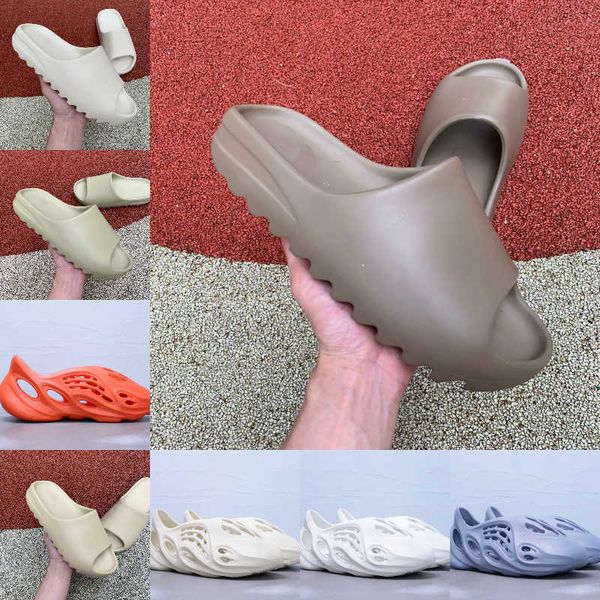 

foam 2021 box slipper sandal shoes men women resin desert sand bone triple black soot earth brown fashion slides sandals us 5-11 bb