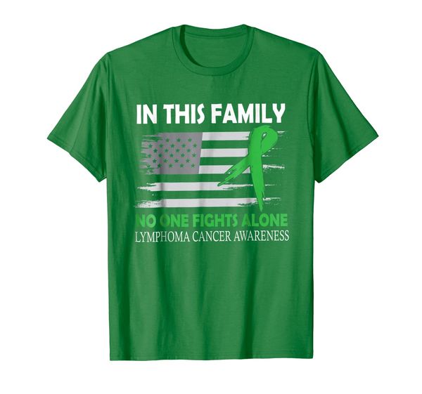 

in this family no one fights alone lymphoma cancer awareness, White;black