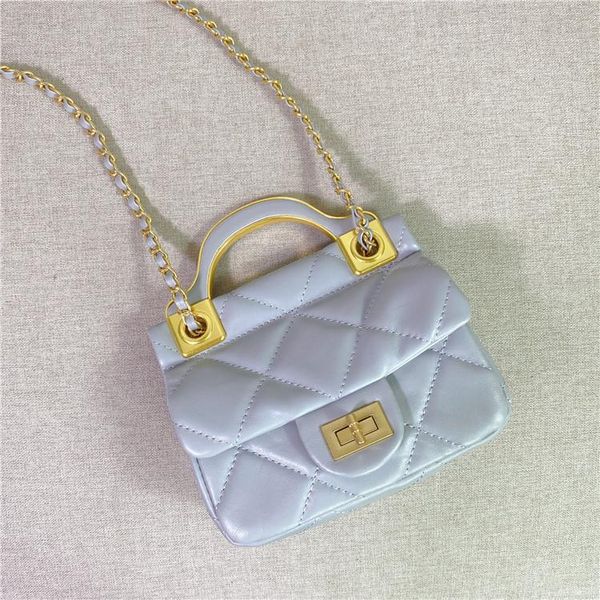 

evening bags 2021 leather sheepskin rhombic chain mobile phone bag fashion shoulder messenger mini trendy