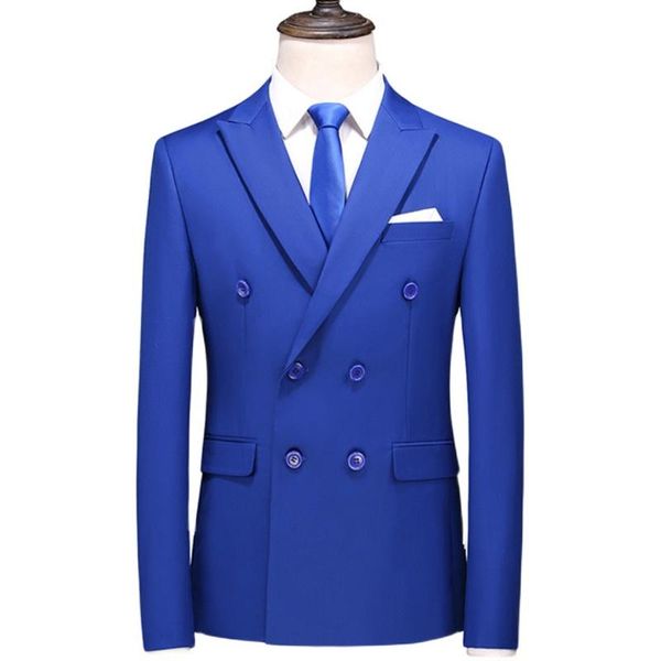 

men's suits & blazers mogu 2021 men luxury classic wedding double-breasted blazer formal boutique slim fit male business suit coat plus, White;black