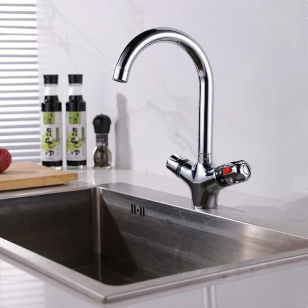 

kitchen faucets the higher thermostatic faucet cold and water mixer short nose double handle chrome finish basin
