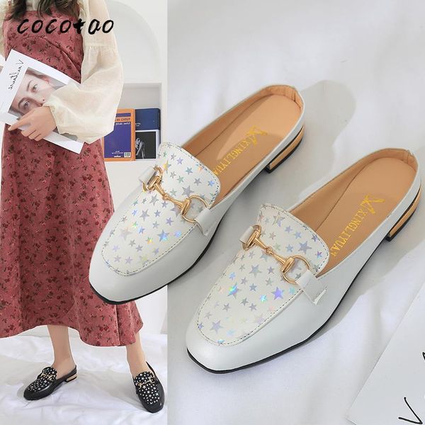 

slippers baotou half female 2021 spring and summer ins tide fashion comfortable street s square head mueller, Black