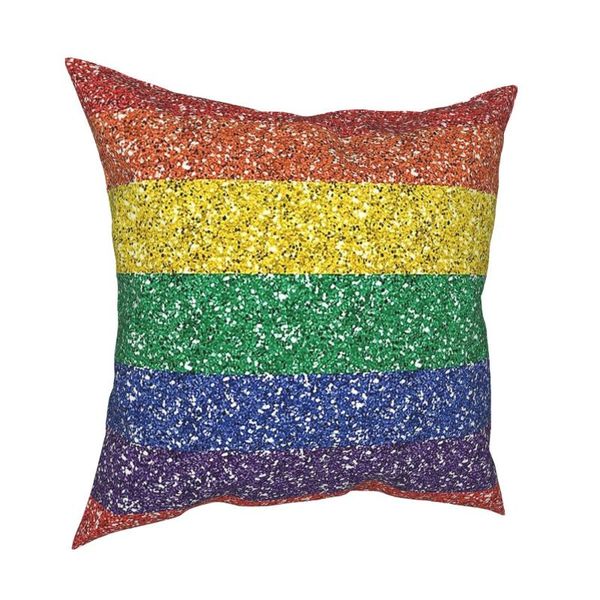 

cushion/decorative pillow rainbow sequin pillowcase home decorative lgbt lgbtq lesbian cushion cover throw for living room double-sided prin