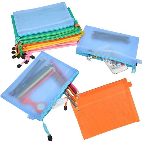 

storage bags a5pvc file bag waterproof zipper cosmetic office travel
