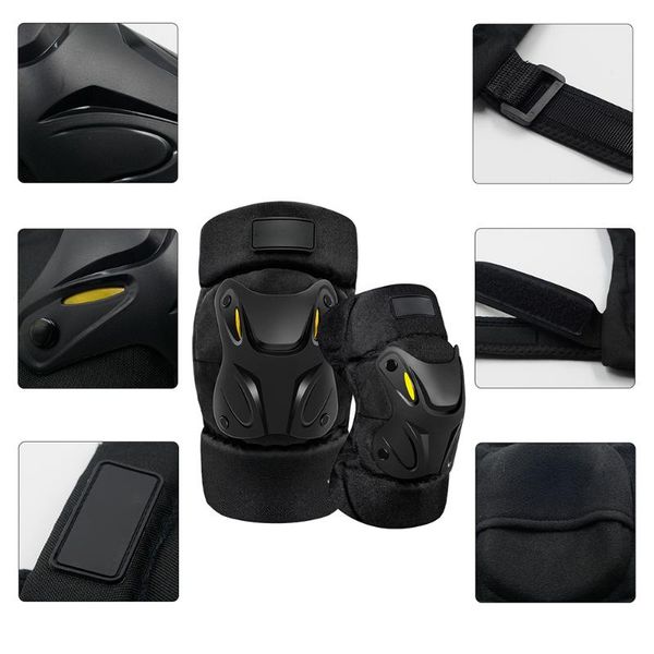 

elbow & knee pads bike kneepad sport protection motocross racing protective gear protector guards kit for cycling, Black;gray