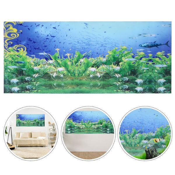 

aquarium background sticker fish tank wallpaper undersea poster decal decorations