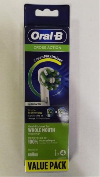 

oral-b eb50rb-4 improved cross action heads sensitive replacement toothbrush for electric tooth brush hygiene care oral cleaning
