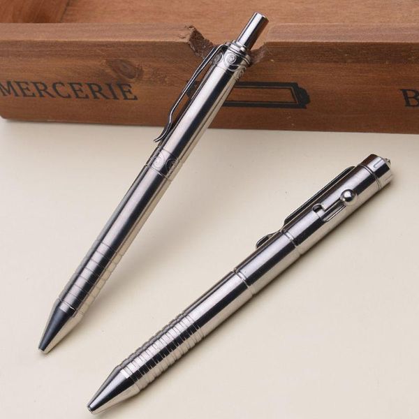 

gel pens solid titanium alloy ink pen vintage bolt action writing tool stationeries