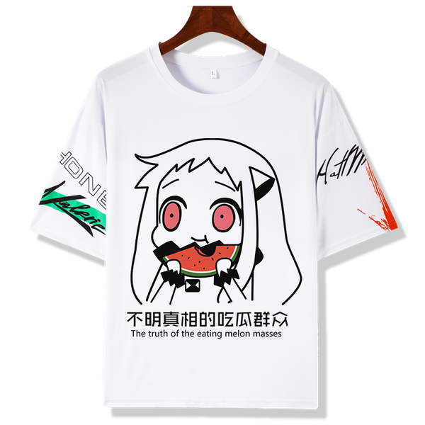 

men's t-shirts high-q anime cos cartoon kantai collection casual short sleeve t-shirt tee, White;black