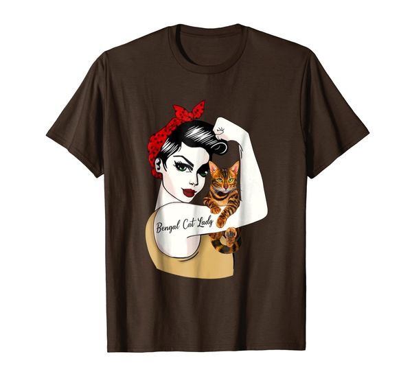 

cool bengal cat lady t shirt gift for girl women, White;black