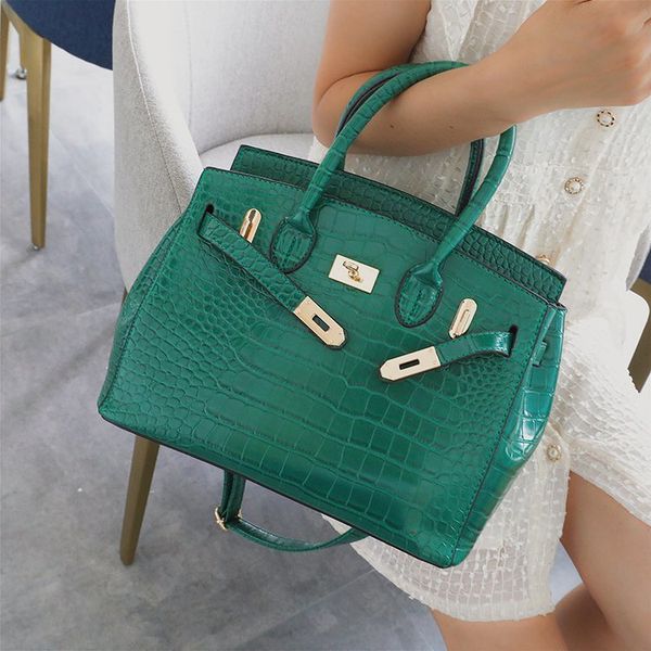 

women 2020 new fashion kelly lock stone bag single shoulder crossbody