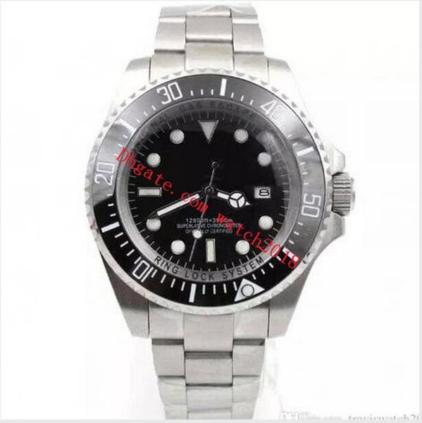 

luxury watch 44mm automatic mechanical ceramic bezel sapphire cystal stanless steel with glide lock clasp mens watches original box, Slivery;brown