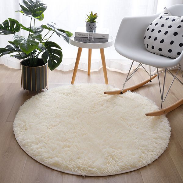 

round living room sofa carpet nordic wind silk wool beoom floor mat psh yoga hanging basket computer chair cushion