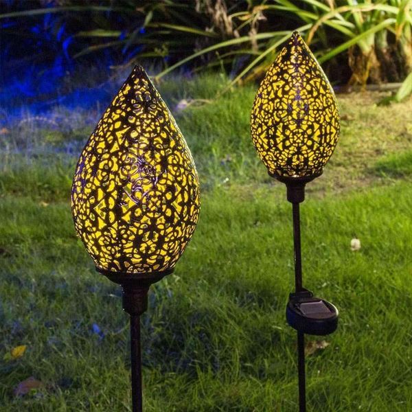 

solar lanterns outdoor light-controlled 600mah garden lights security gutter street olive shape stake lawn lamps