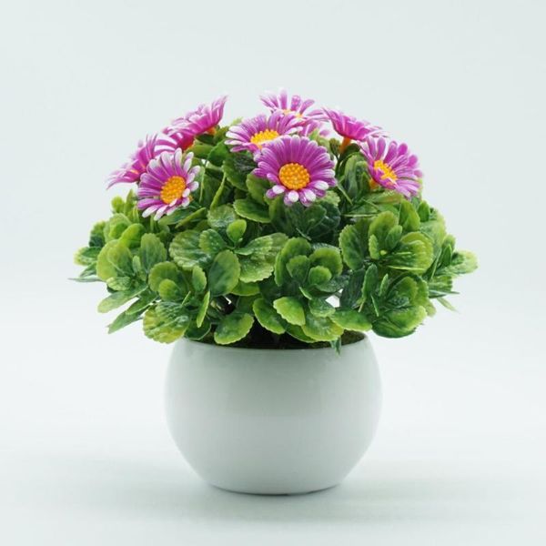 

decorative flowers & wreaths chrysanthemum fake potted vivid attractive nice-looking artificial flower deskplant decoration