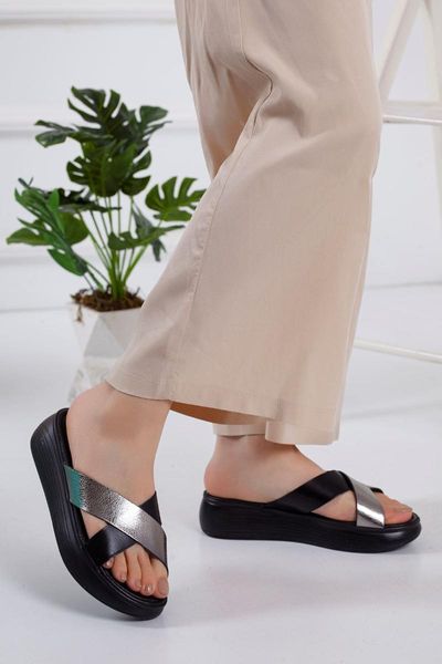 

sandals gales genuine leather the process, Black