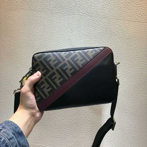 

fensimondi new ff color matching hand bag rope fashion leather splicing casual envelope zly