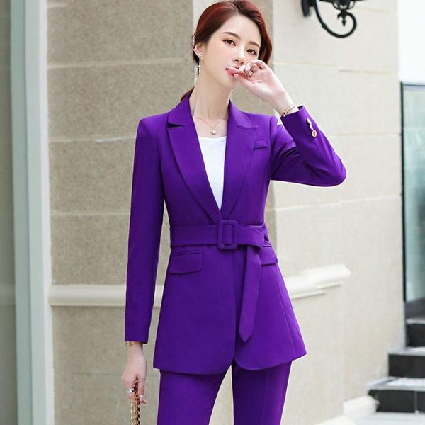 

1pcs womens plus size blazers coats 2021 autumn cotton blend splicing waist belt small suits jackets ladies skinny women's &, White;black