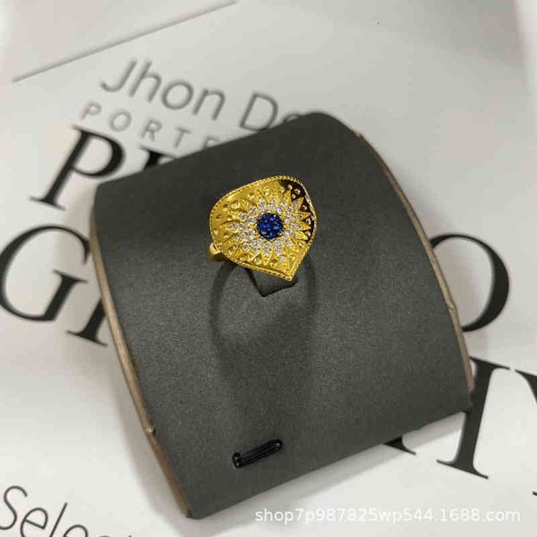 

band rings finger ap. m roman fashion ins design blue stone love micro inlaid for girlfriend's index, Silver